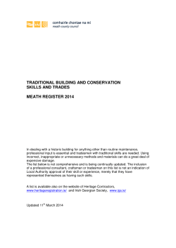 traditional building and conservation skills and trades meath register
