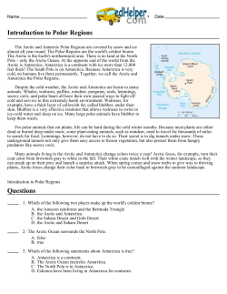 Introduction to Polar Regions Questions