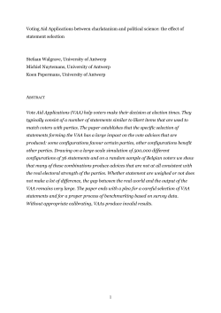 Selecting issues and statements for Voting Advice Applications: the