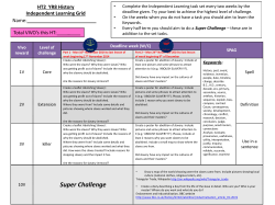 HT2 YR7 Art Independent Learning Grid