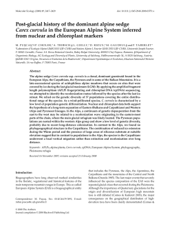 Post-glacial history of the dominant alpine sedge Carex curvula in