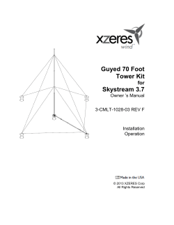 Guyed 70 Foot Tower Kit Skystream 3.7