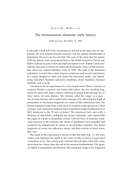 Edwin M. McMillan - Nobel Lecture