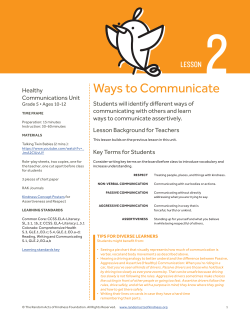 Healthy Ways to Communicate