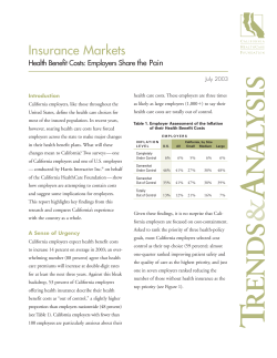 Health Benefit Costs: Employers Share the Pain