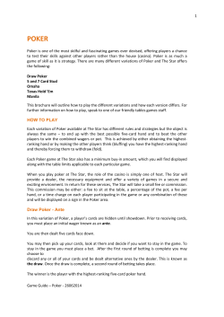 HOW TO PLAY Draw Poker - Ante