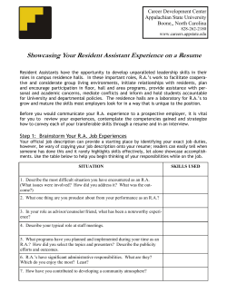 Showcasing Your Resident Assistant Experience on a Resume