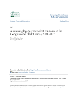 Nonviolent resistance in the Congressional Black Caucus, 2001-2007