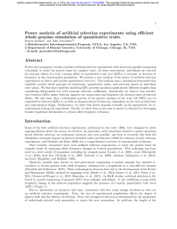 Power analysis of artificial selection experiments using