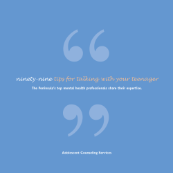 ninety-nine tips for talking with your teenager