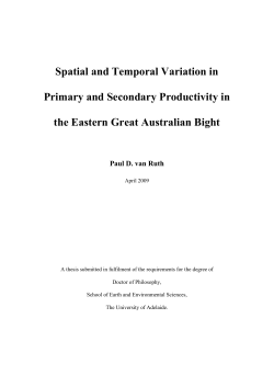 Spatial and Temporal Variation in Primary and Secondary