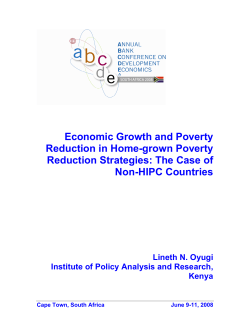 Economic Growth and Poverty Reduction in Home