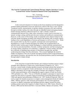 The Need for Command and Control Instant Message Adaptive