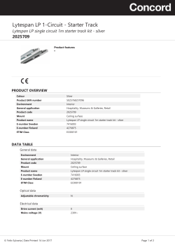 Lytespan LP single circuit 1m starter track kit - silver