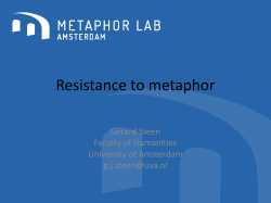 introductory presentation at Metaphor Festival 2016