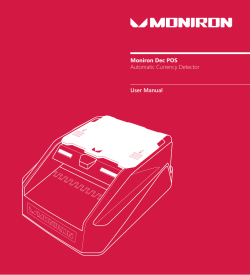 User Manual Moniron Dec POS Automatic Currency Detector