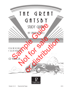 Sample Guide Not for sale or distribution
