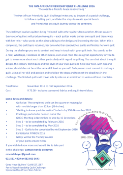 the pan-african friendship quilt challenge 2016