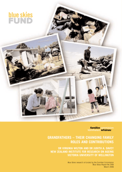 grandfathers &ndash; their changing family roles and contributions