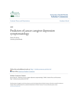 Predictors of cancer caregiver depression symptomatology