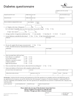 Diabetes questionnaire