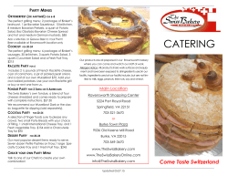 catering - The Swiss Bakery