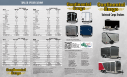 TRAILER SPECIFICATIONS Tailwind Cargo Trailers