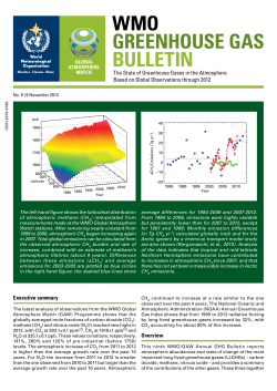 WMO Greenhouse Gas Bulletin. No 1: 14 March 2006