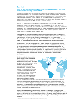 Case study: John W. Halinski, Former Deputy