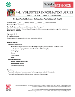 Calculating Rocket Launch Height - Nebraska 4-H