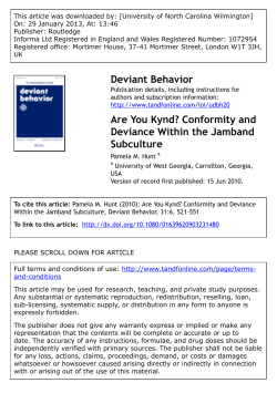 Are You Kynd? Conformity and Deviance Within the Jamband
