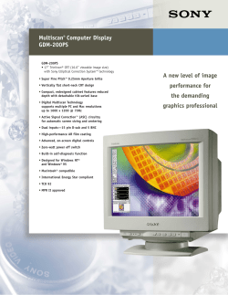 Multiscan&reg; Computer Display GDM-200PS A new level of image