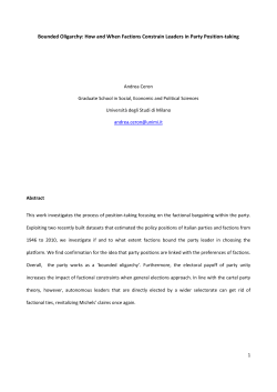 How and When Factions Constrain Leaders in Party Position