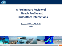 A Preliminary Review of Beach Profile and Hardbottom Interactions