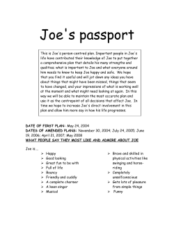 Joe`s passport - AET Training Hubs