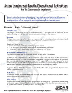 Asian Longhorned Beetle Educational Activities