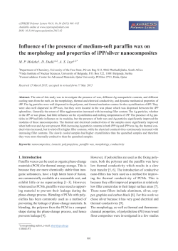 Influence of the presence of medium-soft paraffin wax