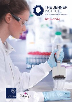 Jenner Institute Triennial Report 2011-2014