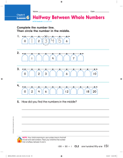 Halfway Between Whole Numbers