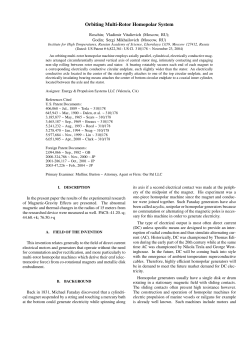Orbiting Multi-Rotor Homopolar System