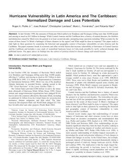 Hurricane Vulnerability in Latin America and The Caribbean