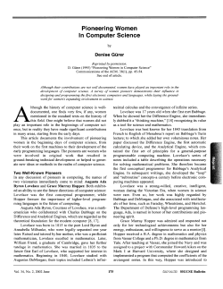 Pioneering Women In Computer Science