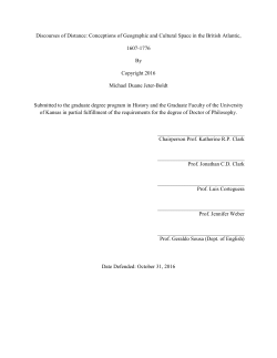 Discourses of Distance: Conceptions of Geographic and Cultural