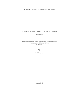 Armenian Immigration to the United States