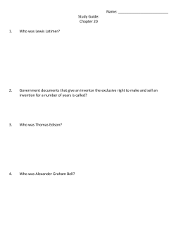 Study Guide: Chapter 20