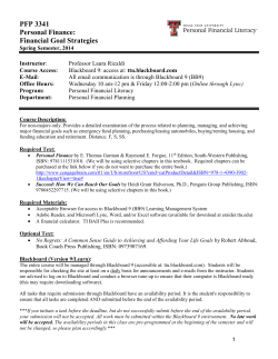 PFP 3341 Personal Finance: Financial Goal Strategies