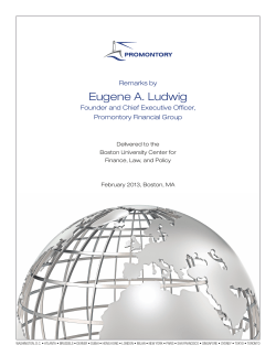 Eugene A. Ludwig - Promontory Financial Group