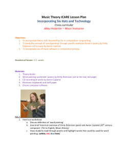 Music Theory ICARE Lesson Plan Incorporating Six Hats and