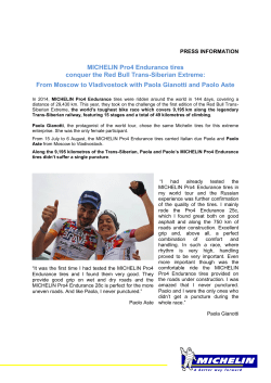 MICHELIN Pro4 Endurance tires conquer the Red Bull Trans