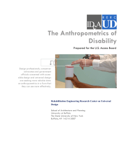 The Anthropometrics of Disability - UB School of Architecture and